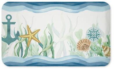 "Stupell Bayside Anchor Sea Life Printed Anti-Fatigue Floor Mat, 30""x18"""