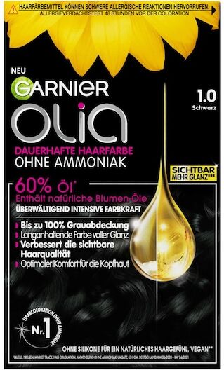 GARNIER Haarfarben OliaDauerhafte Haarfarbe 1.0 Schwarz 1 Stk. (6,99 € / 1 Stk.)