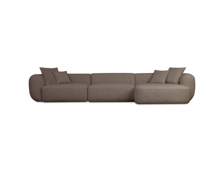 Modulares Ecksofa Baomi, großes L-förmiges, rechtsseitiges