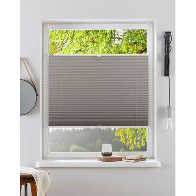 Plissee OTTO HOME "LAHOLM" Gr. 4, grau (taupe), B:70cm H:130cm, Obermaterial: 100% Polyester, Plissees, Fixmaß, Bestseller mit über 4000-Bewertungen, für Fenster & Tür