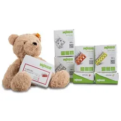 Wago, Kabelverbindung, 887-448 PROFI-SET m.Steiff-Teddybär m.650xVerbindungsklemmen