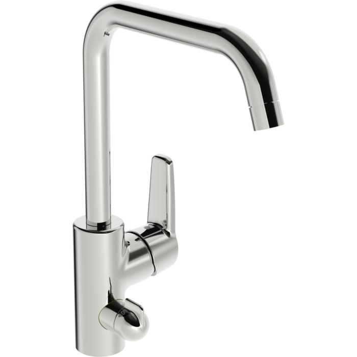 Hansa Hansapolo Küchenarmatur 51602293 mit mechanischen Geräteabsperrventil, schwenkbar, Ausladung 203 mm, chrom