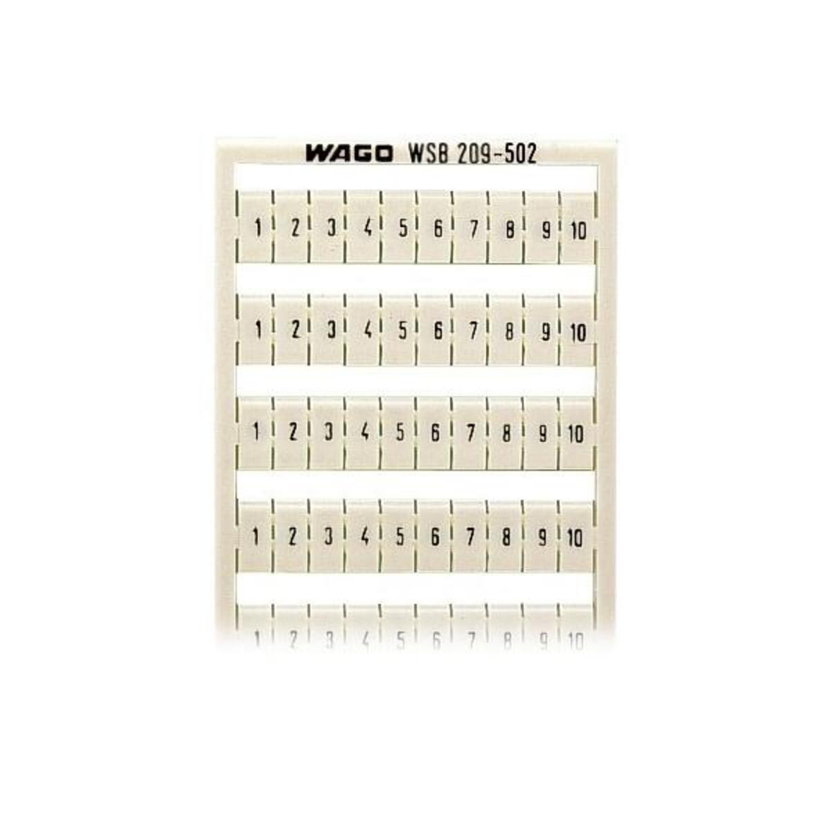 WAGO 209-502 Bekriftingskaart Wit