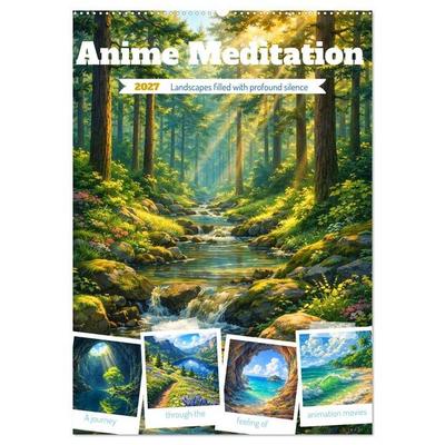 Anime Meditation (Wall Calendar 2027 DIN A2 portrait), CALVENDO 12 Month Wall Calendar