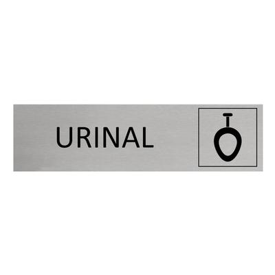 CombiCraft Aluminium Türschild Urinal 165x45mm mit 3M-Tape zur Befestigung, einfache Kennzeichnung von Räumen und Bereichen