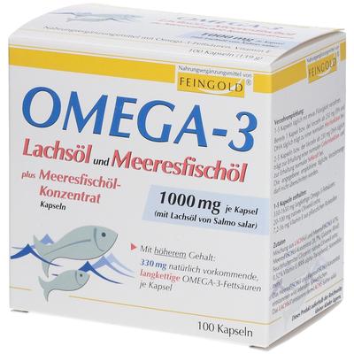 Omega-3 Lachsöl und Meeresfischöl Kapseln 100 St
