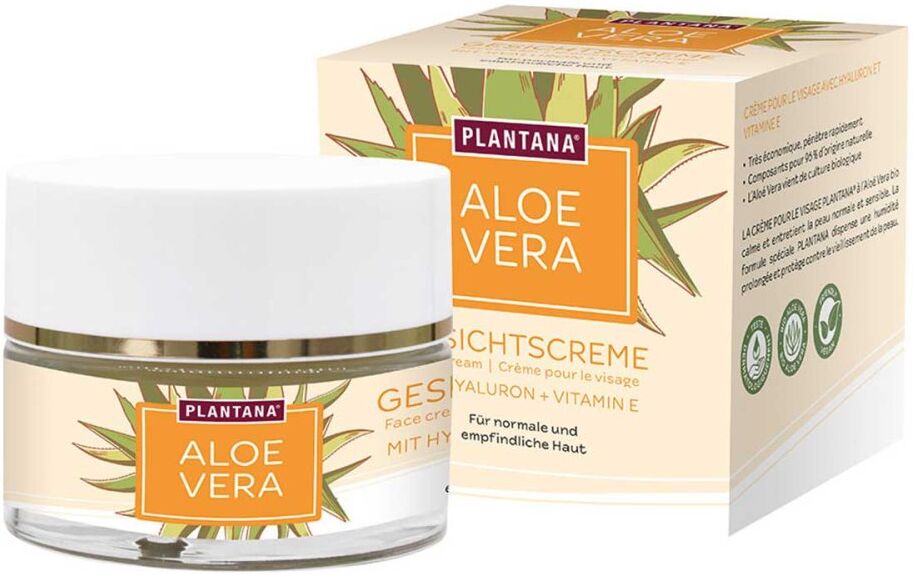 PLANTANA Aloe Vera Gesichtscreme mit Hyaluron + Vitamin E