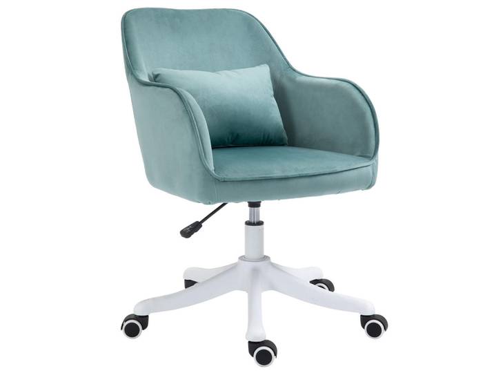 Vinsetto Massage Bürostuhl Drehstuhl Arbeitstuhl mit Vibrationsfunktion Samt Grün, 70x86x57 cm, Büromöbel, Bürostühle, Drehstühle