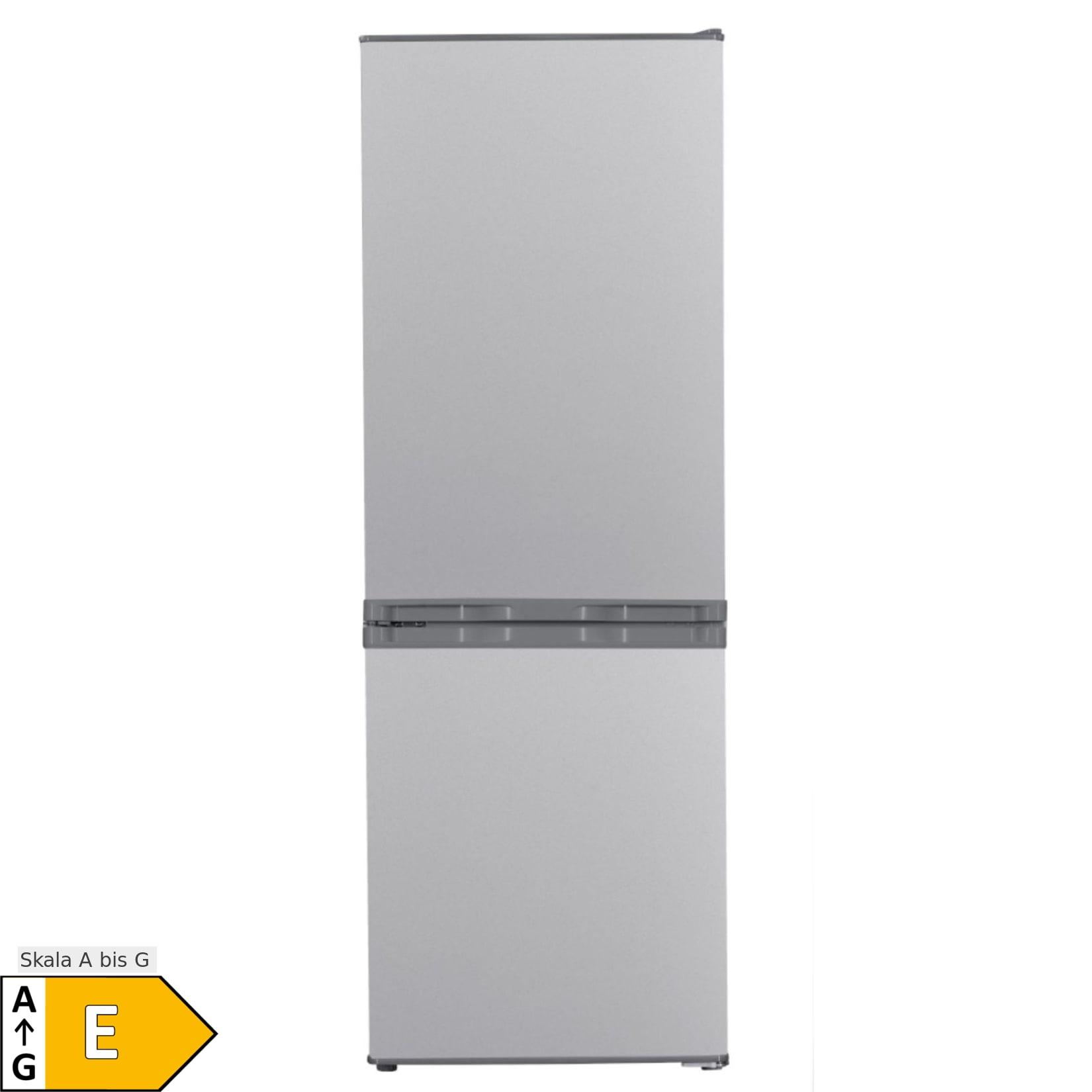PKM Kühlgefrierkombination KG230KHEIX 173L Inox silber Kühlschrank LED