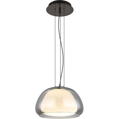 GLOBO LIGHTING LED Pendelleuchte "AVILA", silber (schwarz, chrom), 1 Stk., Leuchten, Hängelampe/Hängeleuchte/Wohnzimmer/Esstisch/elegant, LED Pendelleuchte