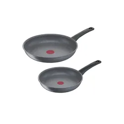 Tefal 2er-Pfannenset  Healthy Chef ¦ grau ¦ Aluminium