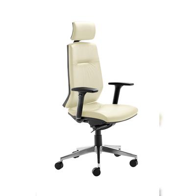 Mayer Sitzmöbel, Chefsessel 2480, Echtleder Weiß