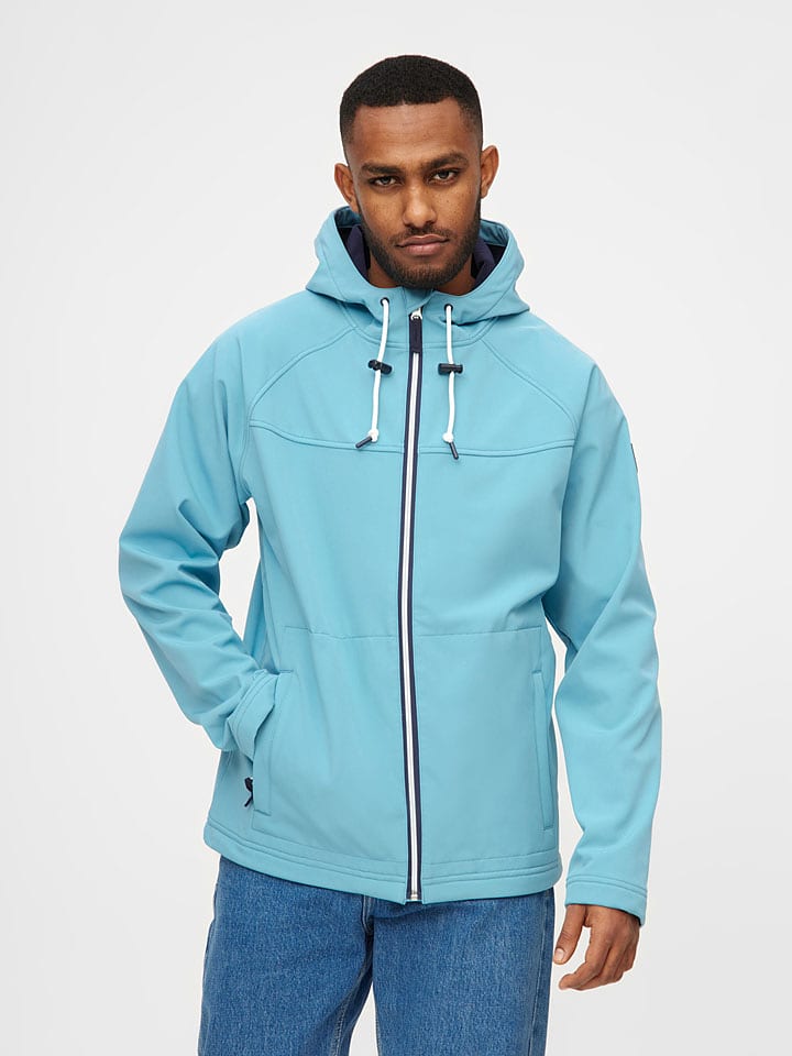 Derbe Regenjacke in Hellblau - M