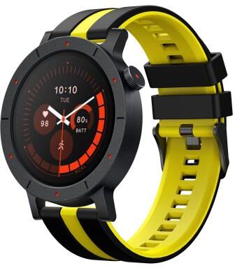 Everyday Crate Nothing CMF Watch 3 Pro Silicone Watch Band Vertical Two Color Sports Strap black Yellow