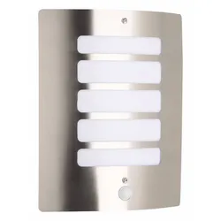 BRILLIANT Lampe Todd Außenwandleuchte Bewegungsmelder edelstahl   1x A60, E27, 60W, geeignet für Normallampen (nicht enthalten)   IP-Schutzart: 44 - spritzwassergeschützt