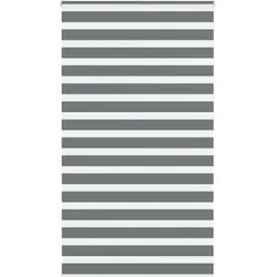 vidaXL Doppelrollo Dunkelgrau 130x230cm Stoffbreite 125,9 cm Polyester