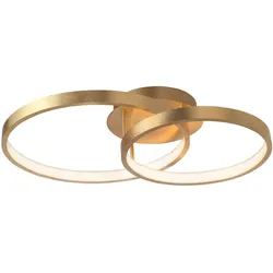 Nova Luce 8100282 Leon LED Deckenleuchte Blattgold