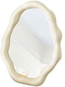 Fusion Finds INS Irregular Standing Mirror Light Luxury Folding Desktop Makeup Mirror Decorative Widely Use Clouds Vanity Mirror Home Decor white