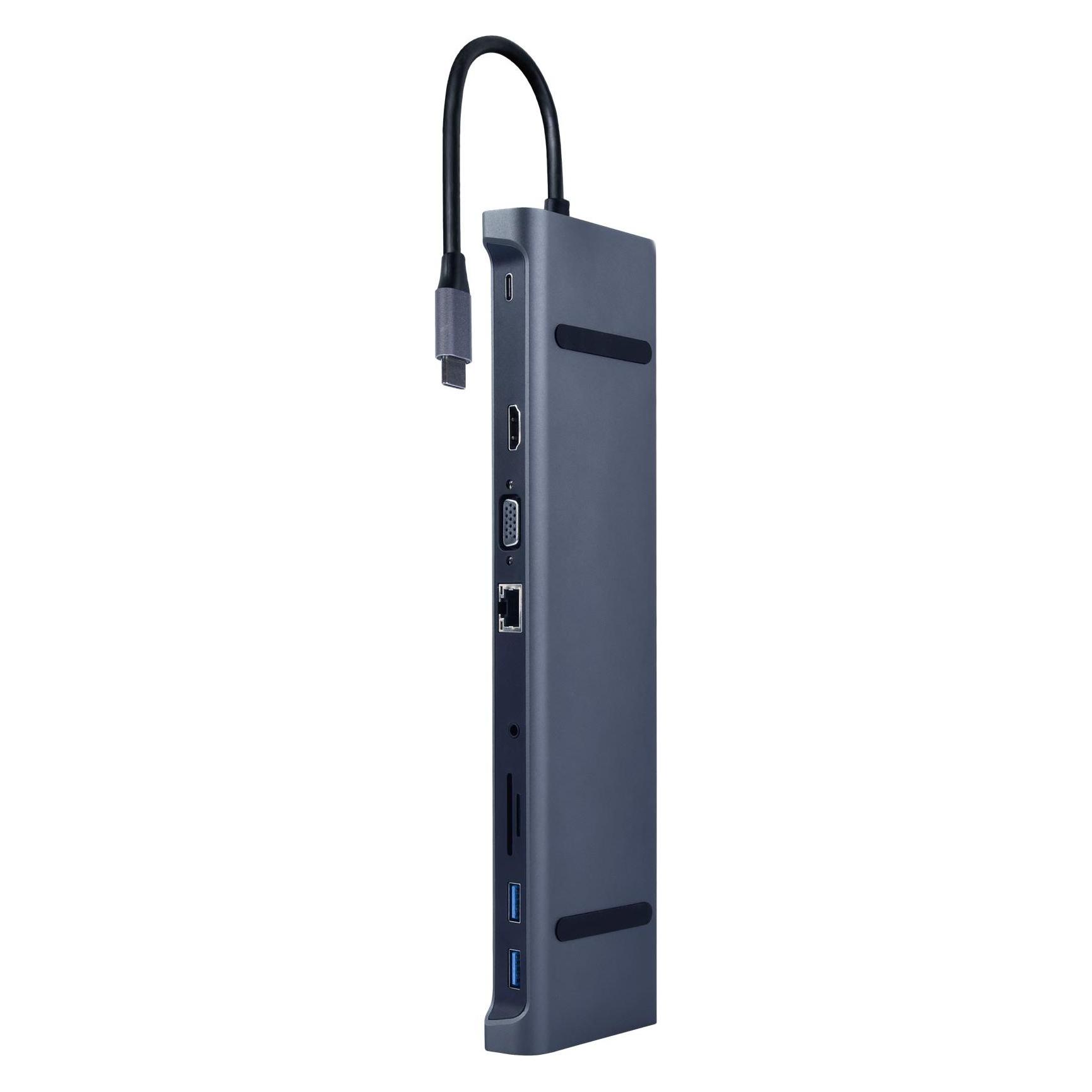 Gembird USB Type C multi port adapter 10 (USB-C, 10 Ports) (A-CM-COMBO10-01)
