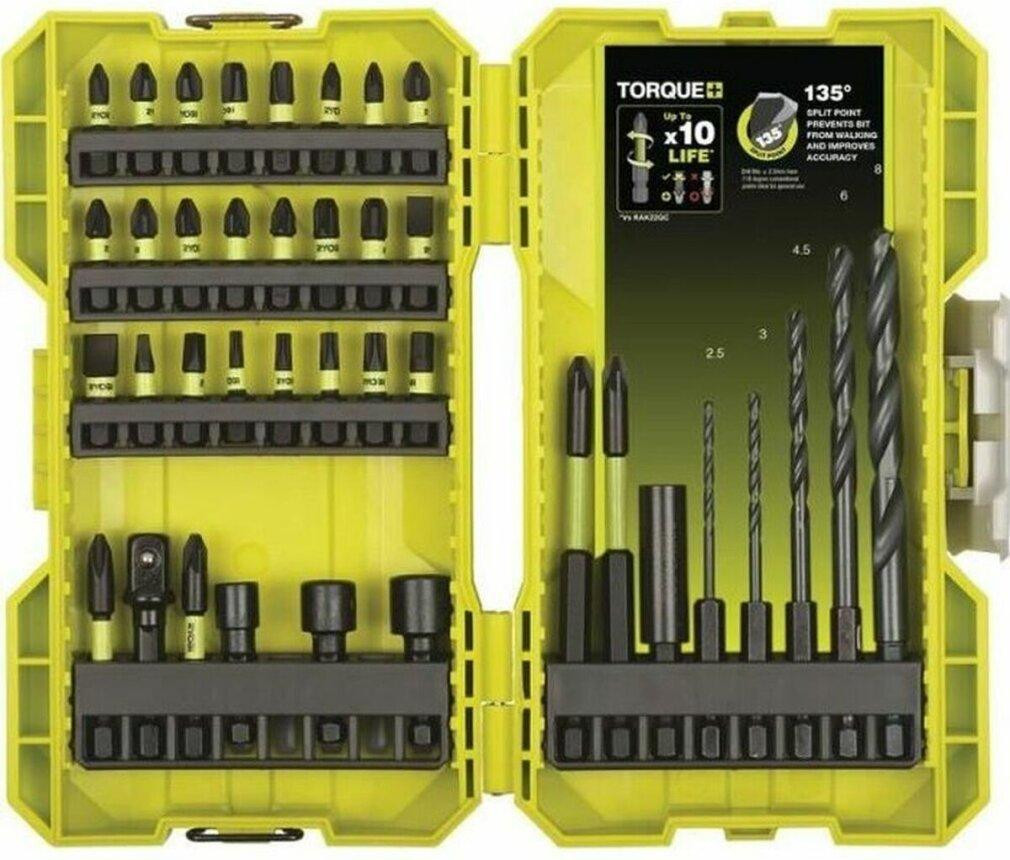 Ryobi RAK38DSDI2 Stackbare set van 38 accessoires voor boren, schroeven en bouten inclusief bit houder