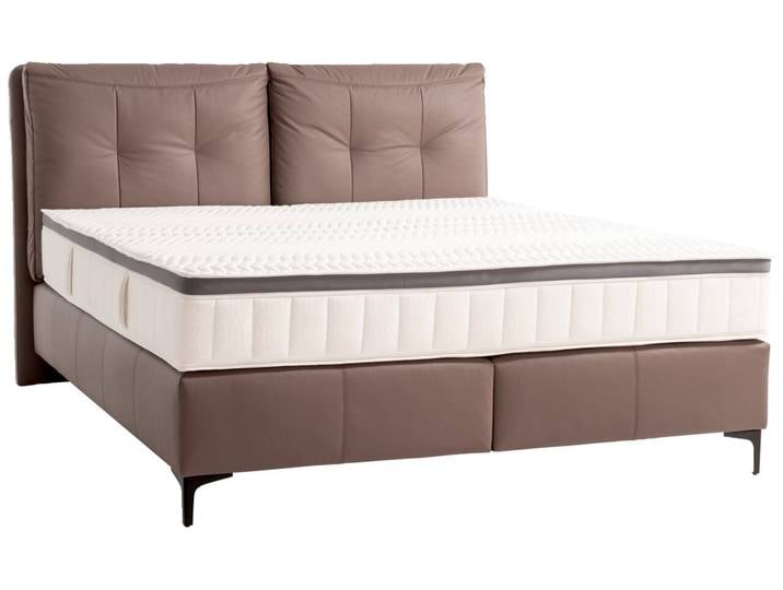 Linneweber Boxspringbett GRAZ, braun, Leder