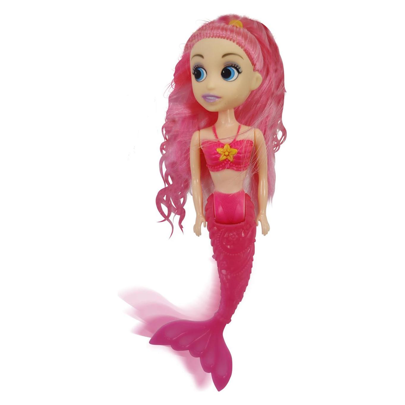 Toi-Toys Meerjungfrauen Meerjungfrauenpuppe mit biegbarem Schwanz, 18 cm (35157Z)
