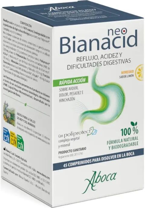 Aboca Neobianacid Sabor Limón 45comp