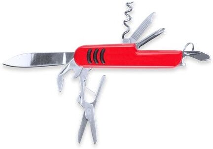 Canif personnalisé Shakon acier inoxydable rouge