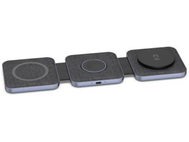 Adeqwat - Chargeur Sans Fil Magsafe 3 En 1 Plat Pliable 15w