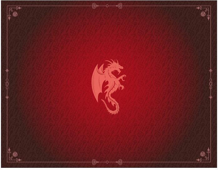 Rio Tapis de Jeu Neoprene 90 x 70 cm Dragon Rouge Grenat