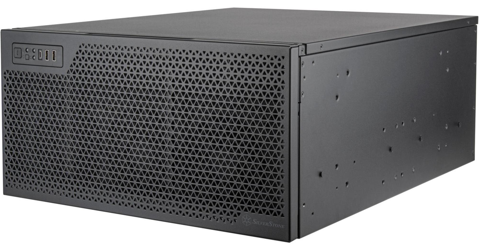 Silverstone RM52, Rack, Server, Schwarz, ATX, micro ATX, Mini-ITX, Stahl, 5U