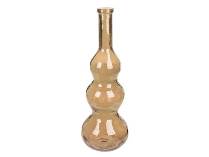 GILDE Vase Balleros aus Glas - bauchige Form - braun - Höhe 75cm x Ø 27cm - Dekovase
