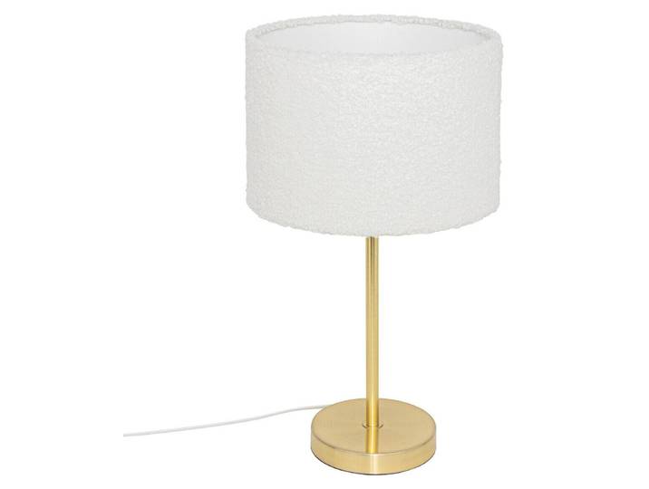Lampe de table avec abat-jour bouclé TINA\, H. 49 cm