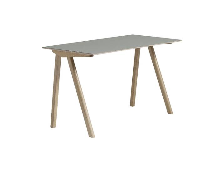 HAY CPH90 2.0 Schreibtisch 65x130 cm Grey linoleum-lacquered oak