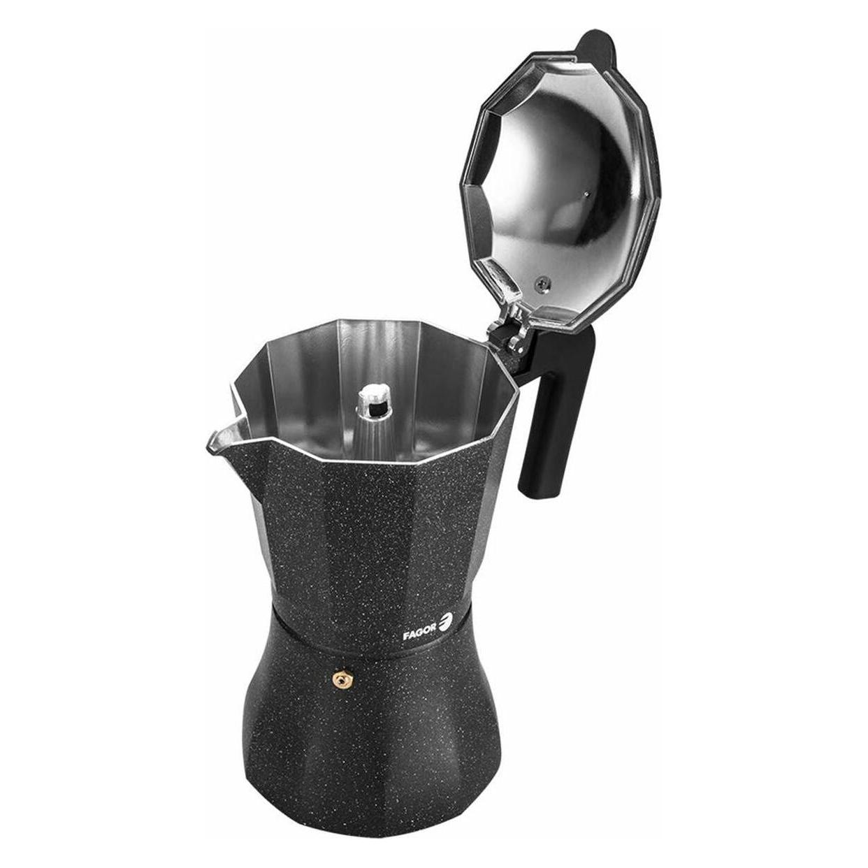 Fagor Italienische Kaffeemaschine TIRAMISU 12 Schwarz Aluminium 12 Kopper (12 Tassen) (45291237)
