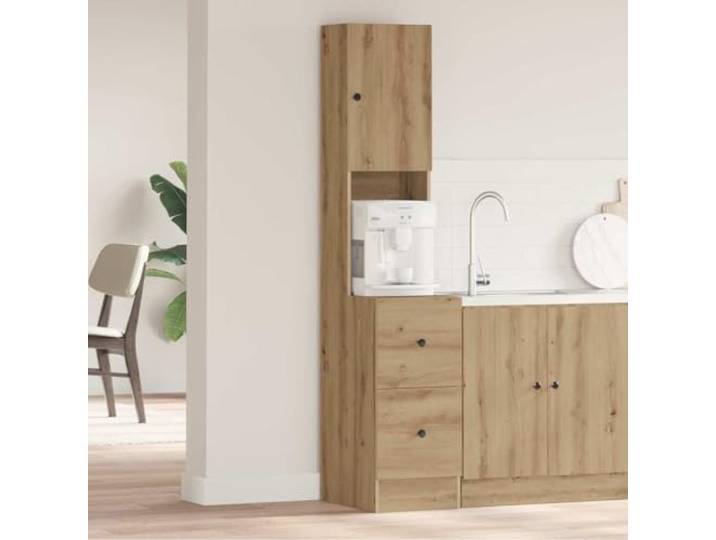 KFPOERTFGD Küchenbuffet Artisan-Eiche Sideboard Holzwerkstoff 32 x 50 x Platzsparendes Design, Mehrere Fächer für Organisation, Stabile Konstruktion