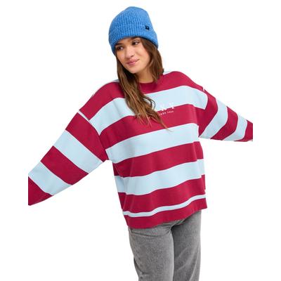 Sweatshirt ROXY "Strictly Stripes", Damen, Gr. S, cerulean strictly stripe, Obermaterial: 60% Baumwolle, 40% Polyester., Sweatshirts Sweatshirt