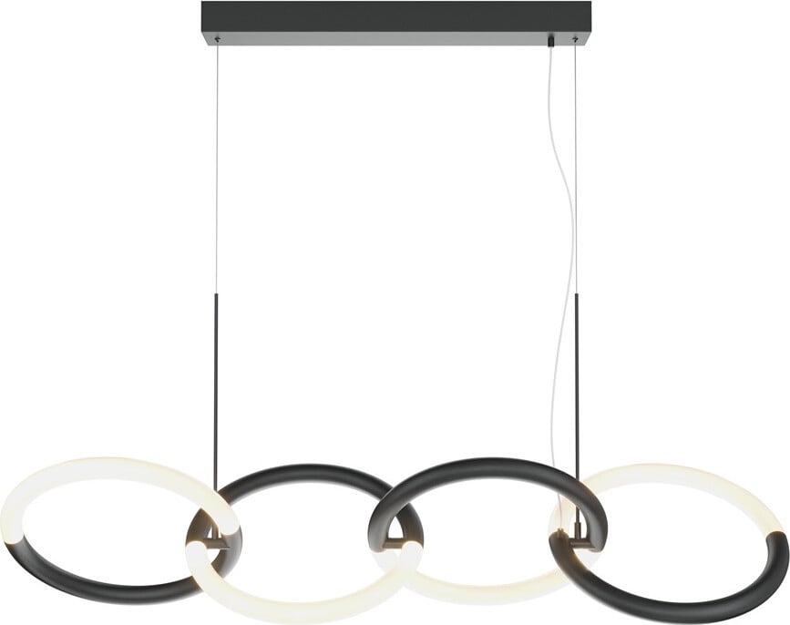 Maytoni Node Design Hanglamp met 4 LED-lampen, zwart/wit, 40W, 3000K