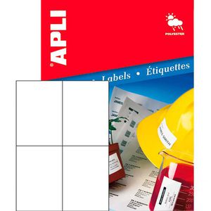 APLI 1227 weiß Folienetiketten, 80 Stück