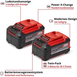 Einhell, Werkzeugakku + Ladegerät, PXC-Twinpack (18 V)