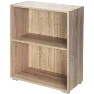 CASARIA Bücherregal Vela, 106611, eiche, aus Holz, 2 Fächer, 60 x 77 x 28cm