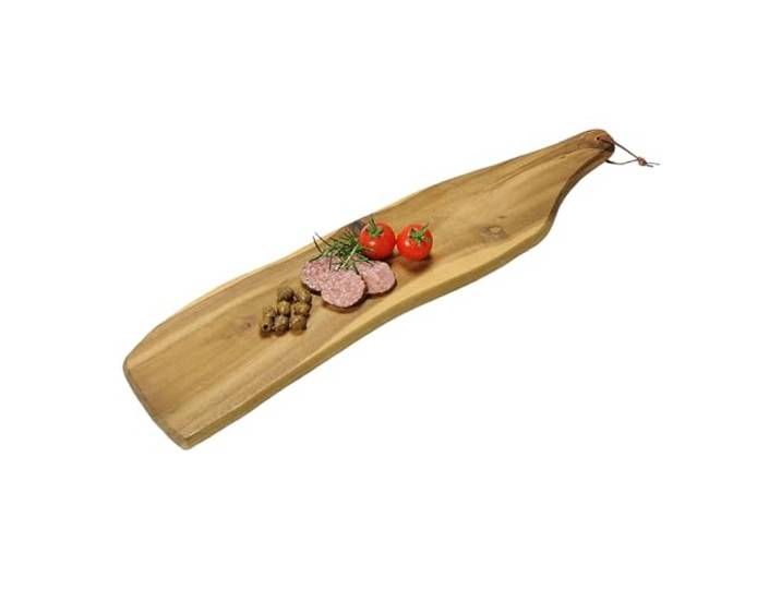 KESPER Servierbrett Akazienholz XL 71–85 cm mit Lederband 2819513
