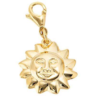 Charm Sonne JOBO "Sonne", gold (gelbgold 333), Charms, Damen, Gelbgold 333, 333 Gold