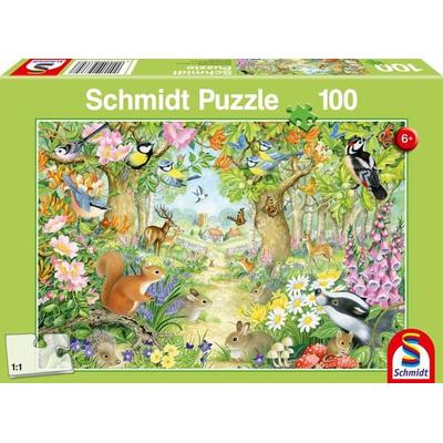 Puzzle Schmidt Spiele Tiere im Wald 100 Teile