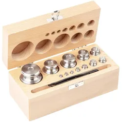 Kern, Feinwaage, 334-05 F2 Gewichtsatz, 1 g - 500 g Edelstahl feingedreht, im Holzetui (334-05)
