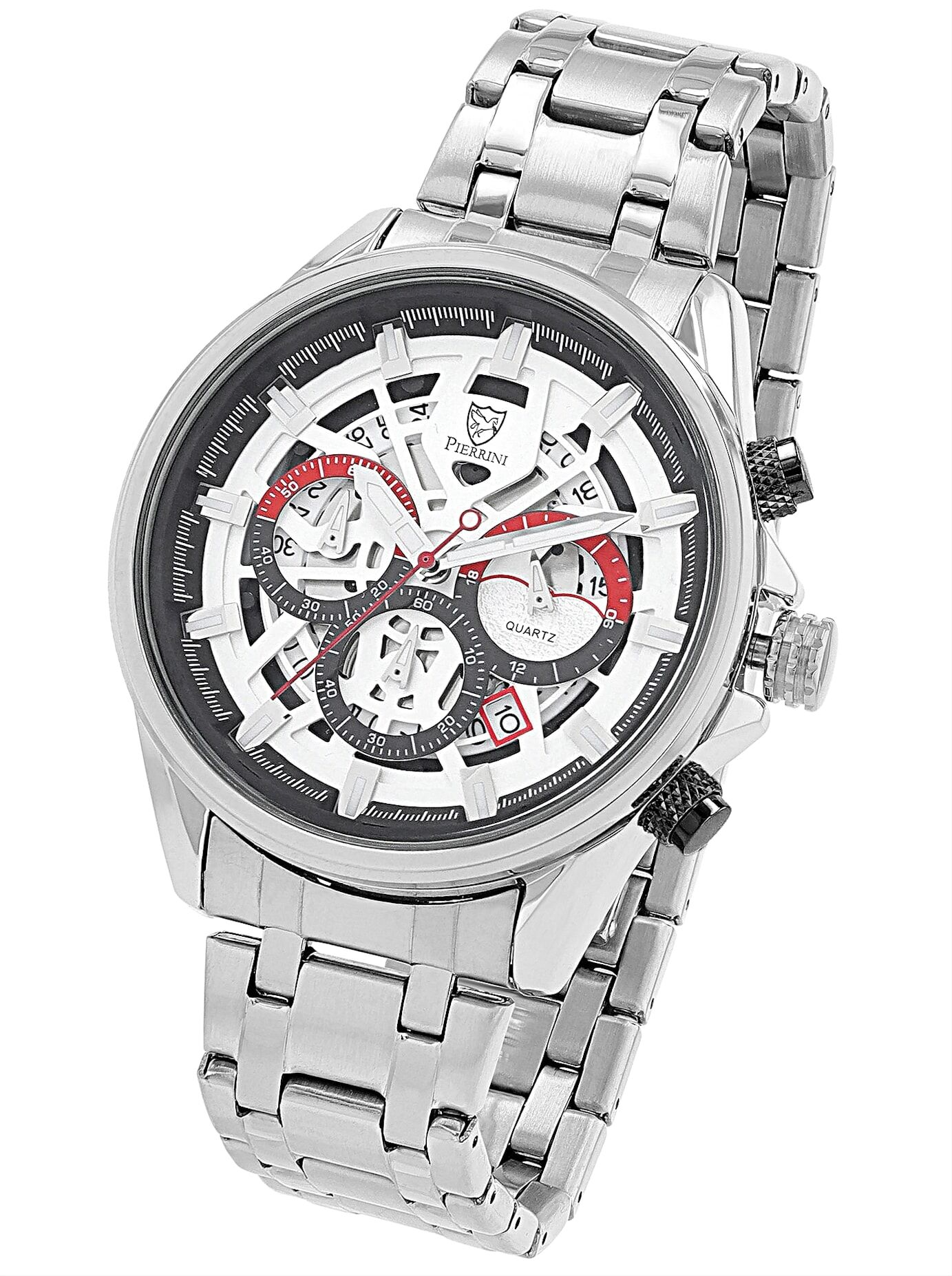 Chronograph, silber (silberfarben), Armbanduhren, Herren, Chronograph
