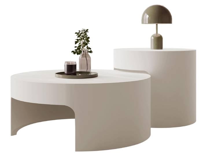 MIRJAN24 Couchtisch Vellaro, Wohnzimmer Kaffeetisch (Farbe: Cashmere)