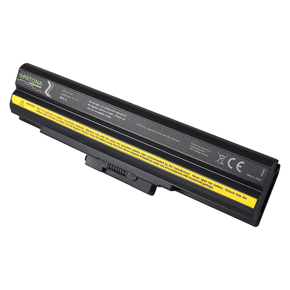 Patona Premium Akku f. Sony BPS13 without CD black Vaio VGN-CS11S/P VGN-CS11S/Q VGP- (6 Zellen, 5200 mAh) (2754)