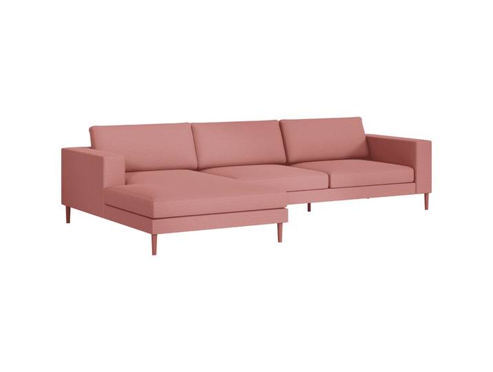 Ecksofa Domino Stoff hellrot B 310 T 181 cm - Möbel Konfigurator: Traummöbel individuell zusammenstellen