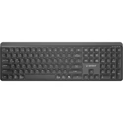 Gembird KB-WPS-03 Dual-Mode Pro-Business Slim Wireless-Tastatur 2 4 GHz + Bluetooth US-Layout (Eng. Int., Kabellos), Tastatur, Schwarz